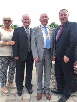 Past President Jenny, President-elect Kenny, President Ken and Assistant District Governor Elect Seamus Walsh 