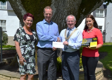Jenny Knox Event Co-ordinator, Brian Keys MD Severfield NI Ltd., Kenny Fisher President,  Julie Murphy Principal