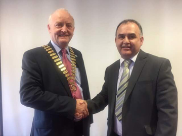 President Henry with Brendan Hegarty