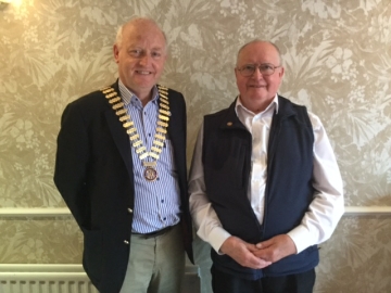 Past President Bob Baird  with President Henry