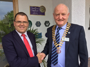 President Henry with Raymond Farrell