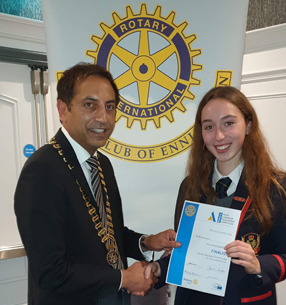 President Sembs with Rhea Homes from Enniskillen